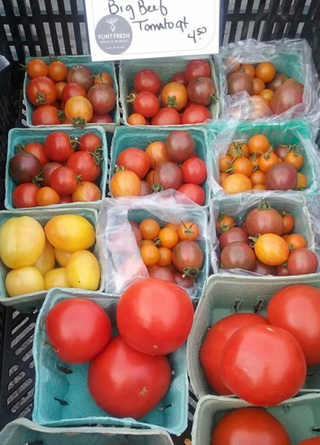 Tomatoes at the mobile market. Photo Courtesy of Amy Saxe-Custack